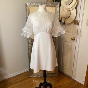 Amanda Uprichard Ivory organza ivory dress  size S